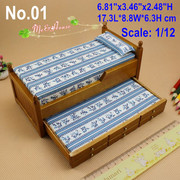 1/12 Scale Dollhouse Miniatures Furniture Wood Trundle Bed
