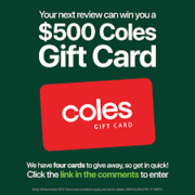  Get a $500 Coles Gift Card!